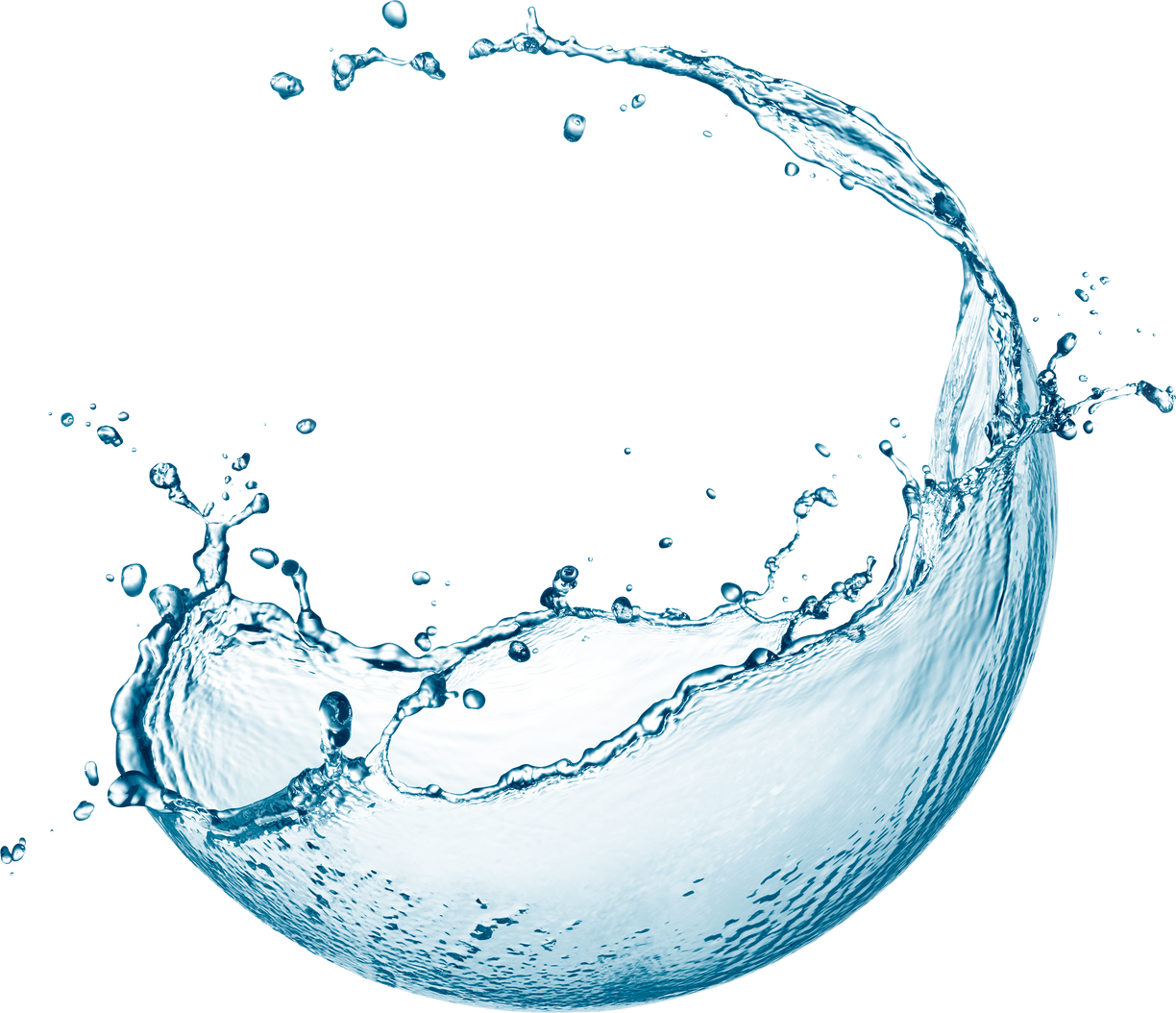 Water splash in circle shape